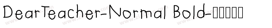 DearTeacher-Normal Bold字体转换